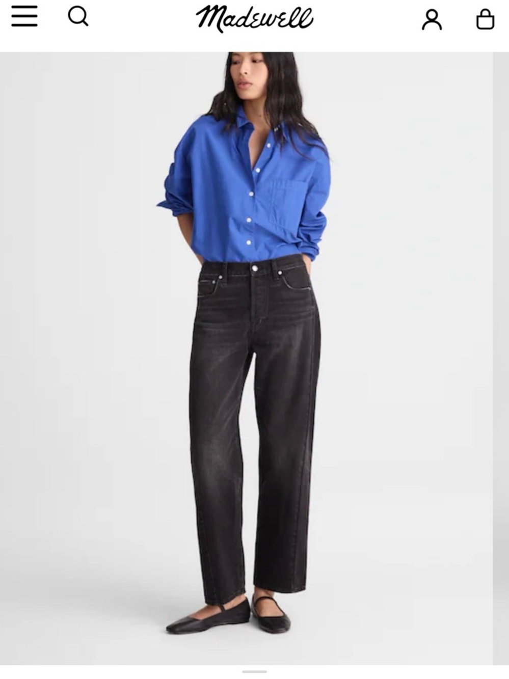 NWOT Madewell Pieced Barrel Jeans